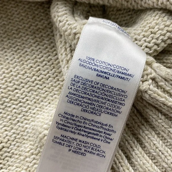 Chaps Knit Mock Neck Quarter Button Elbow Patch Long Sleeve Pullover Sweater - Picture 13 of 16